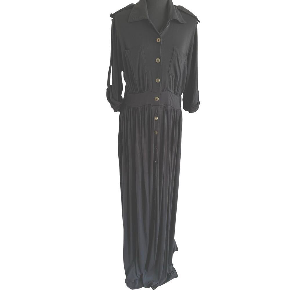 Rachel Pally Maxi Safari Dress (vintage-ish) - Size Large - Black